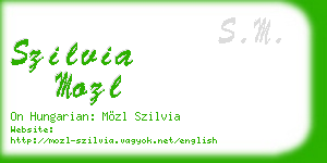 szilvia mozl business card